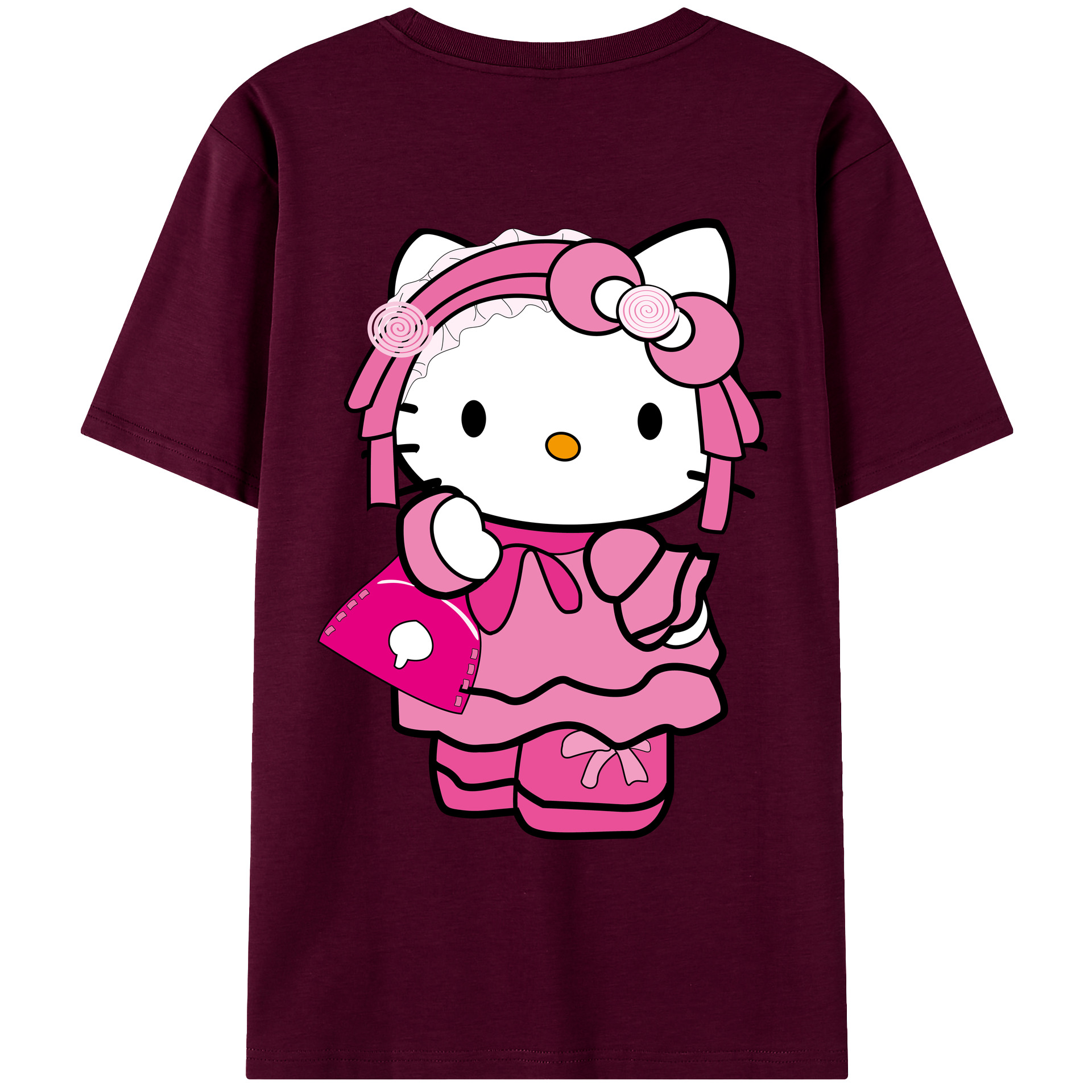 （画像用） Hello Kitty ハローキティ レディース半袖Tシャツ(バックプリント)